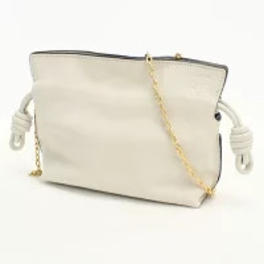 Loewe Flamenco White Bag Crossbody Shoulder Clutch White